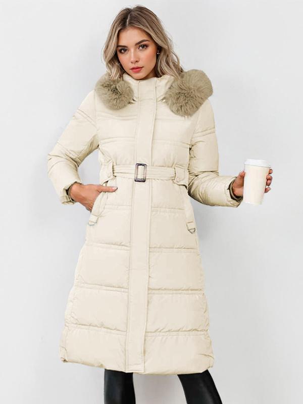 LuroLondon Emily waist tie coat in neutral fabric, featuring a tailored fit, collar, and belt for a sophisticated winter look.