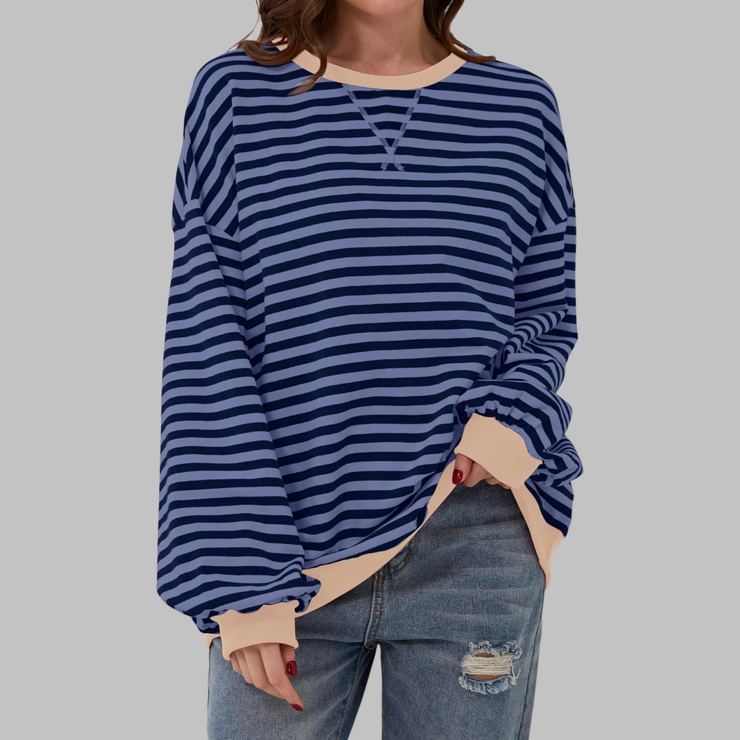 Veda Bremen LUKA soft striped long-sleeve top, lightweight spring layer, casual women&