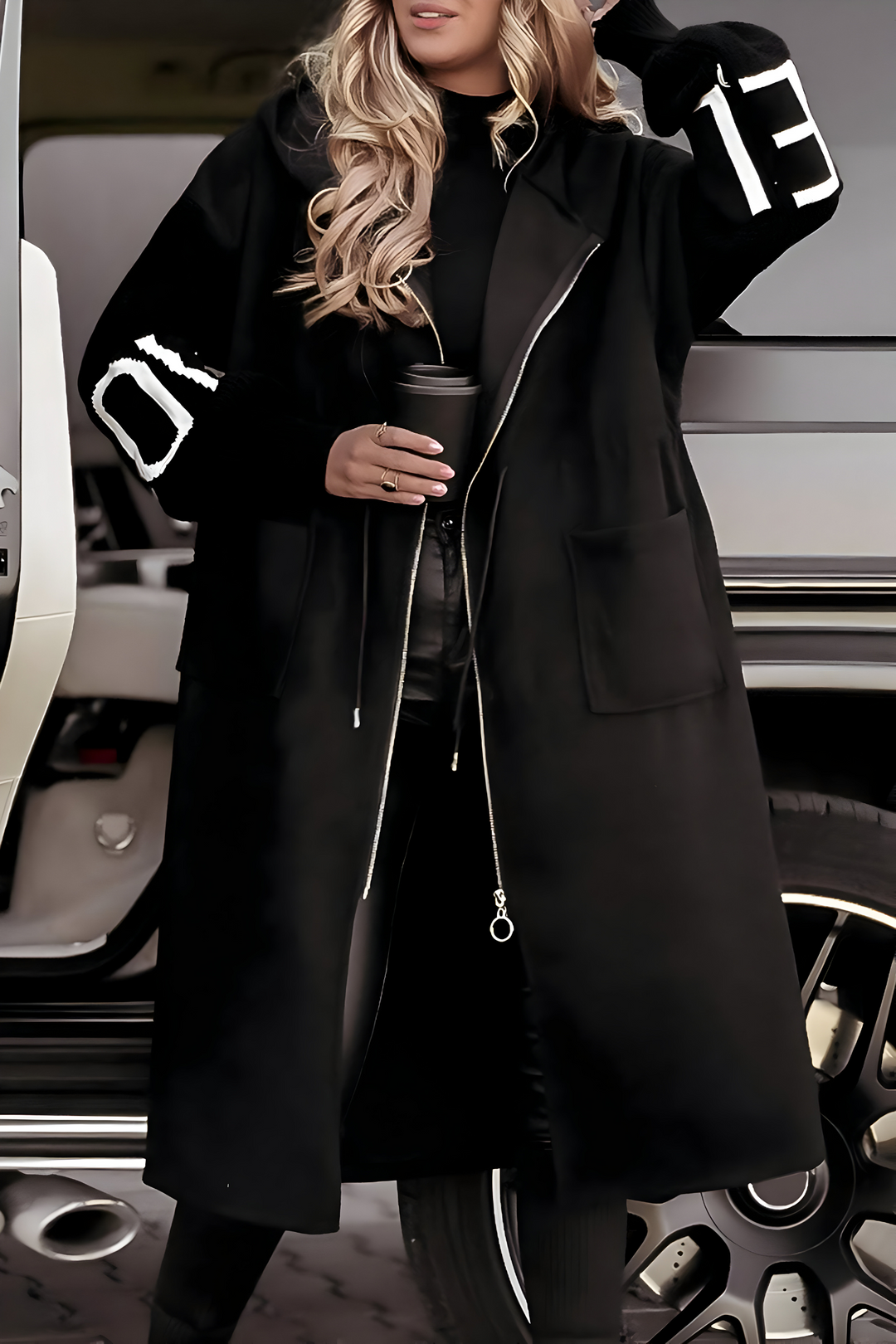 LuroLondon Roma Elegant Hooded Coatigan, stylish women&