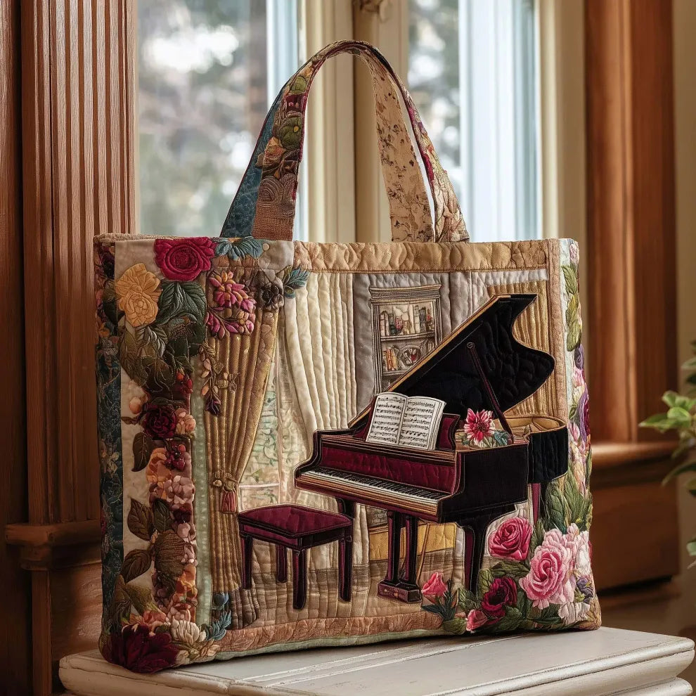 Evening Melody | Handgefertigte gesteppte Tote Bag - LuroLondon