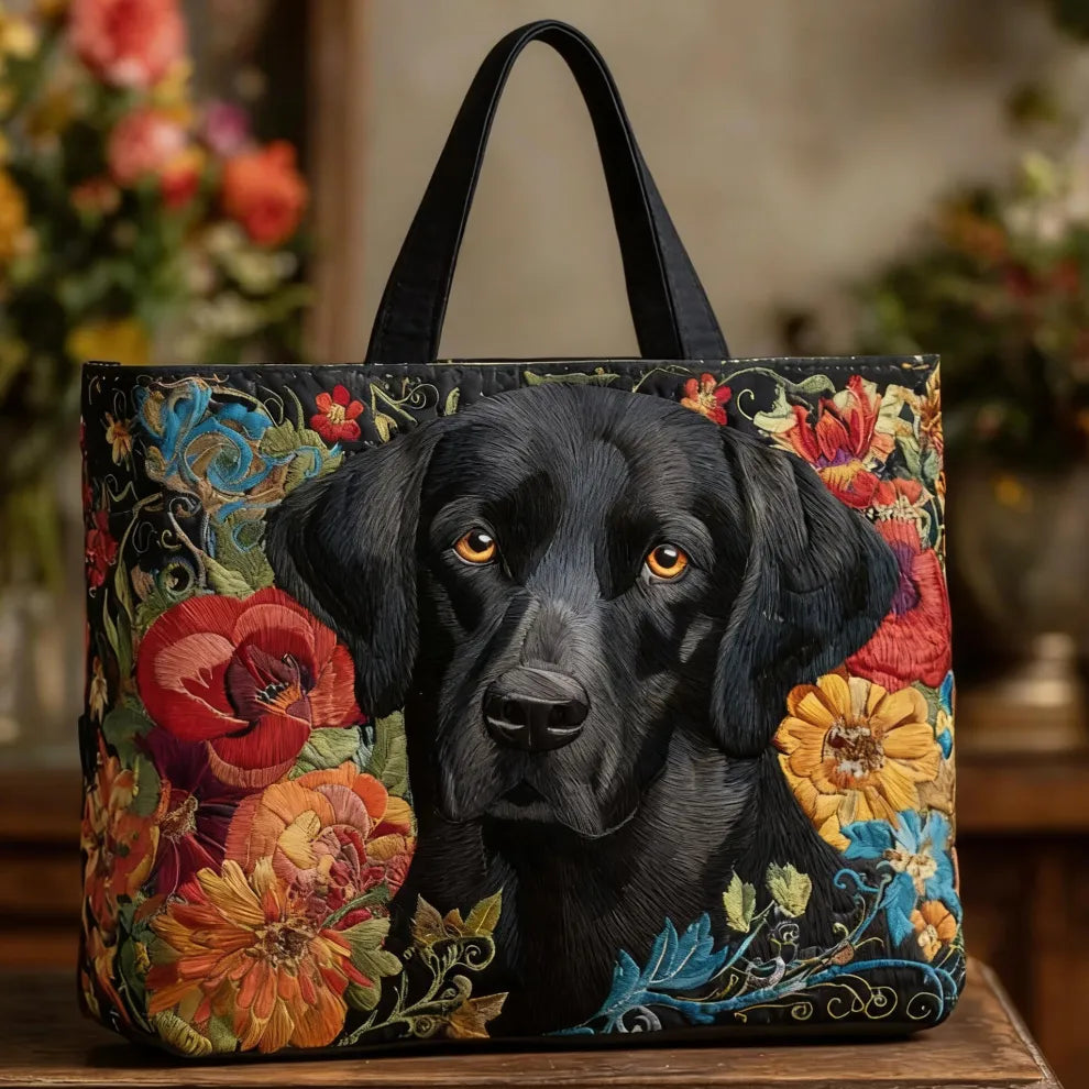 Midnight Bloom Companion | Handmade Quilted Tote - LuroLondon