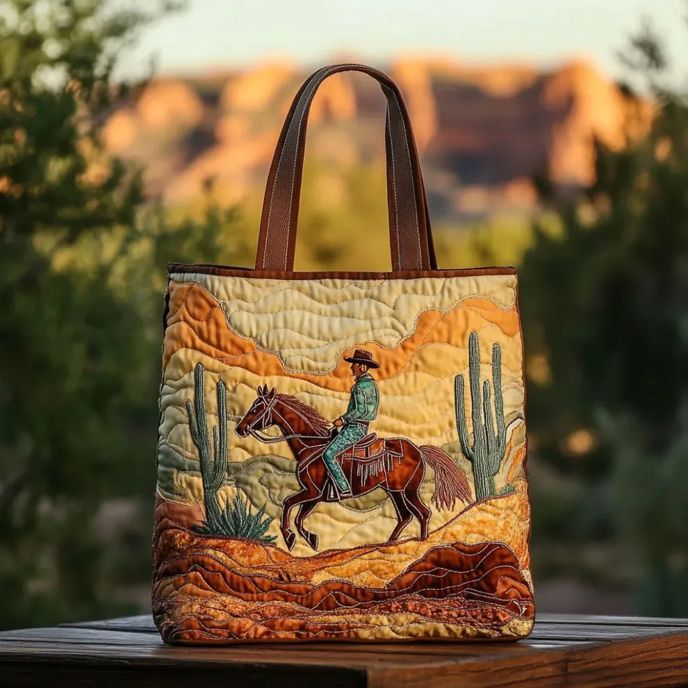 Desert Rider | Handgefertigte gesteppte Tote Bag - LuroLondon
