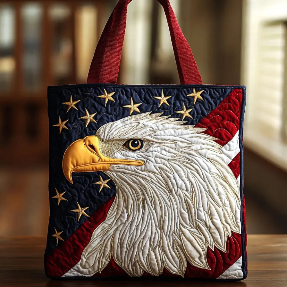 Freedom Eagle | Handmade Quilted Tote - LuroLondon