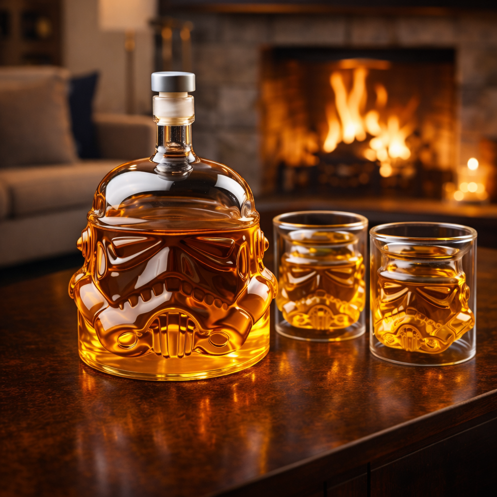 Veda Bremen whisky bottle and glass set, elegant glassware with a sleek whisky bottle for sophisticated drink presentation.