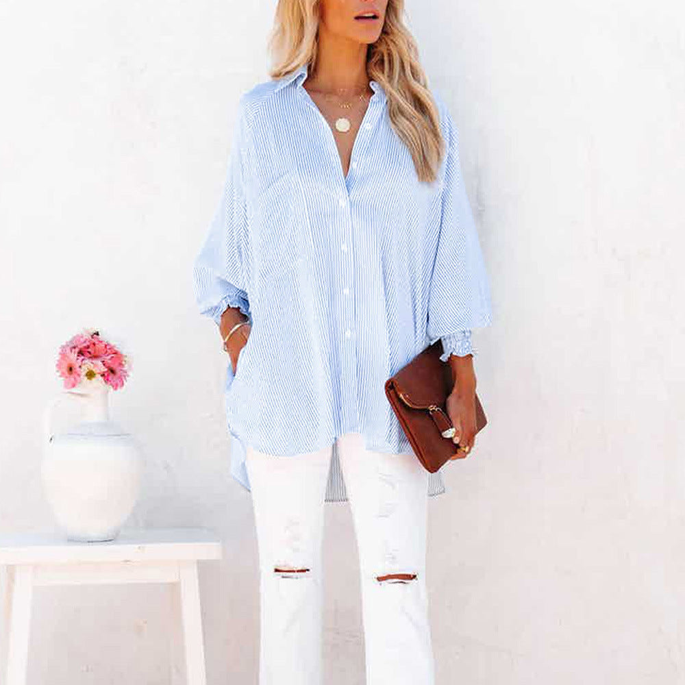 Veda Bremen Maude casual everyday shirt in soft fabric, shown in a relaxed fit with a collar and button-front design.