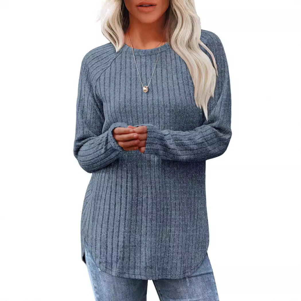 LuroLondon The Classic Curve Pullover in soft fabric, featuring a relaxed fit and classic design, worn by a person in a casual setting.