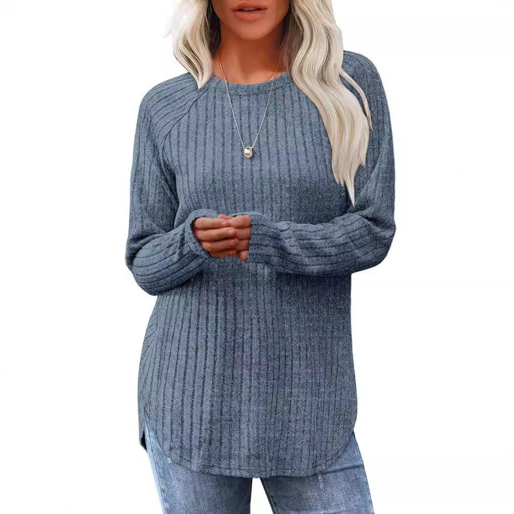 LuroLondon The Classic Curve Pullover in soft fabric, featuring a relaxed fit and classic design, worn by a person in a casual setting.