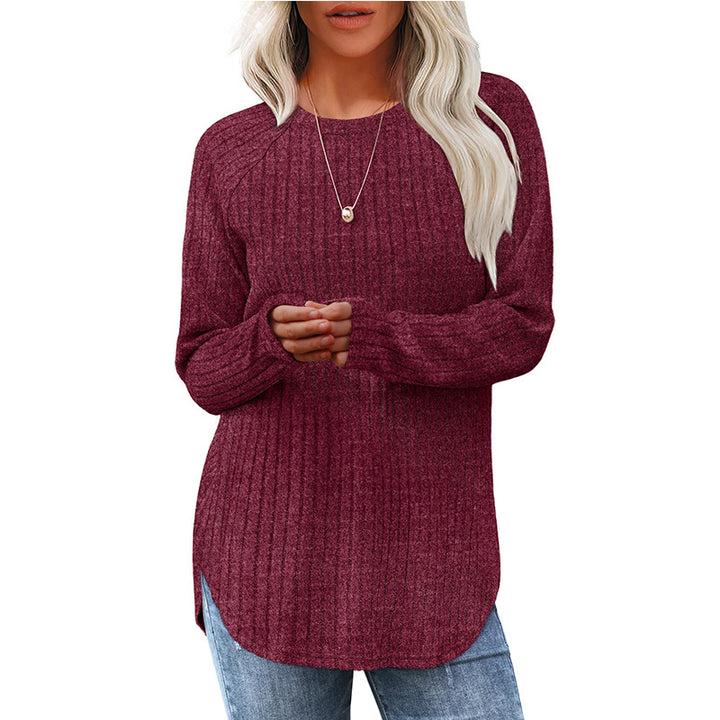 LuroLondon The Classic Curve Pullover in cozy knit fabric, featuring a fitted design and ribbed cuffs, displayed on a neutral background.
