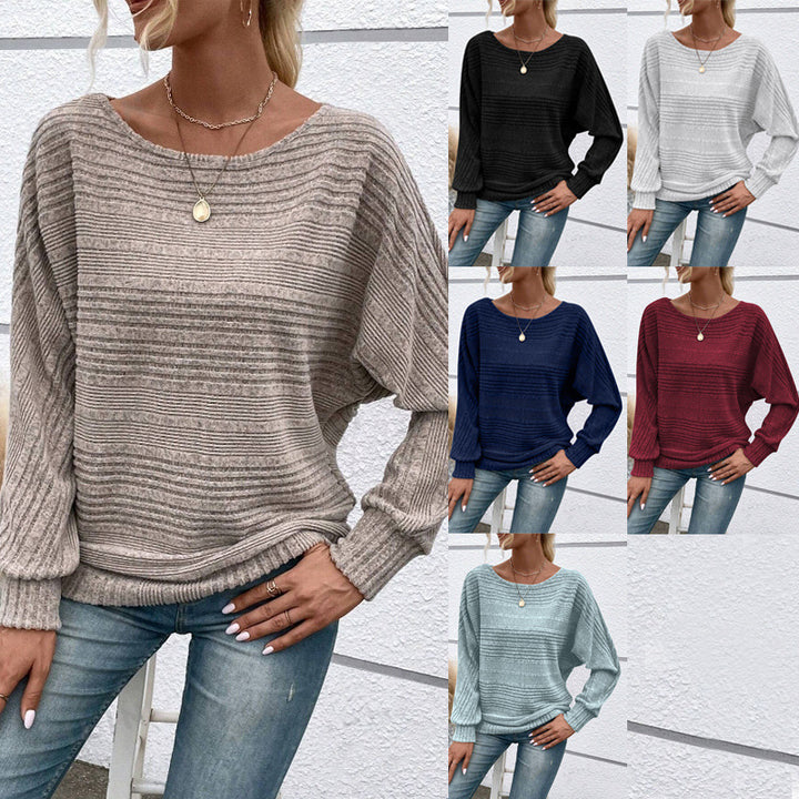 Veda Bremen Rippstrick-Loser crewneck sweater in soft knit fabric, featuring a relaxed fit and ribbed detailing.