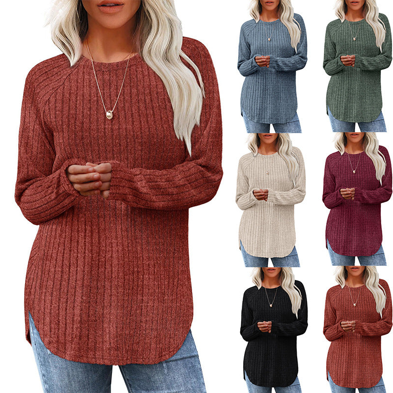 LuroLondon The Classic Curve Pullover in soft fabric, showcasing its stylish fit and cozy design on a model.
