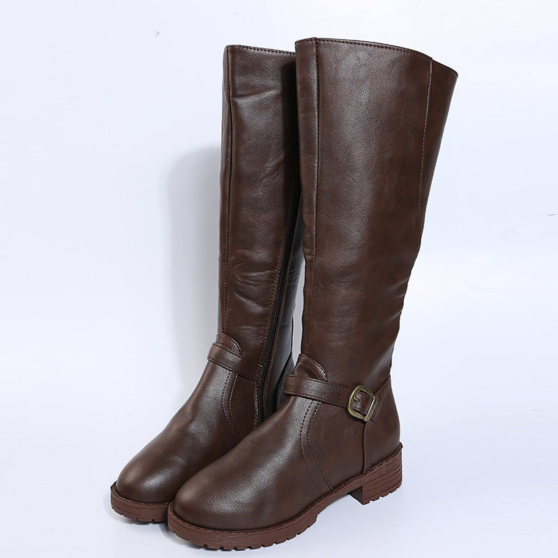 Evette – Stiefel mit flachem Absatz - LuroLondon