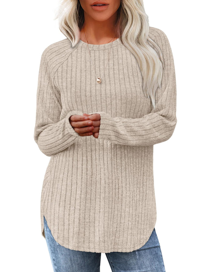 LuroLondon Classic Curve Pullover in soft fabric, showcasing its stylish fit and cozy design on a neutral background.