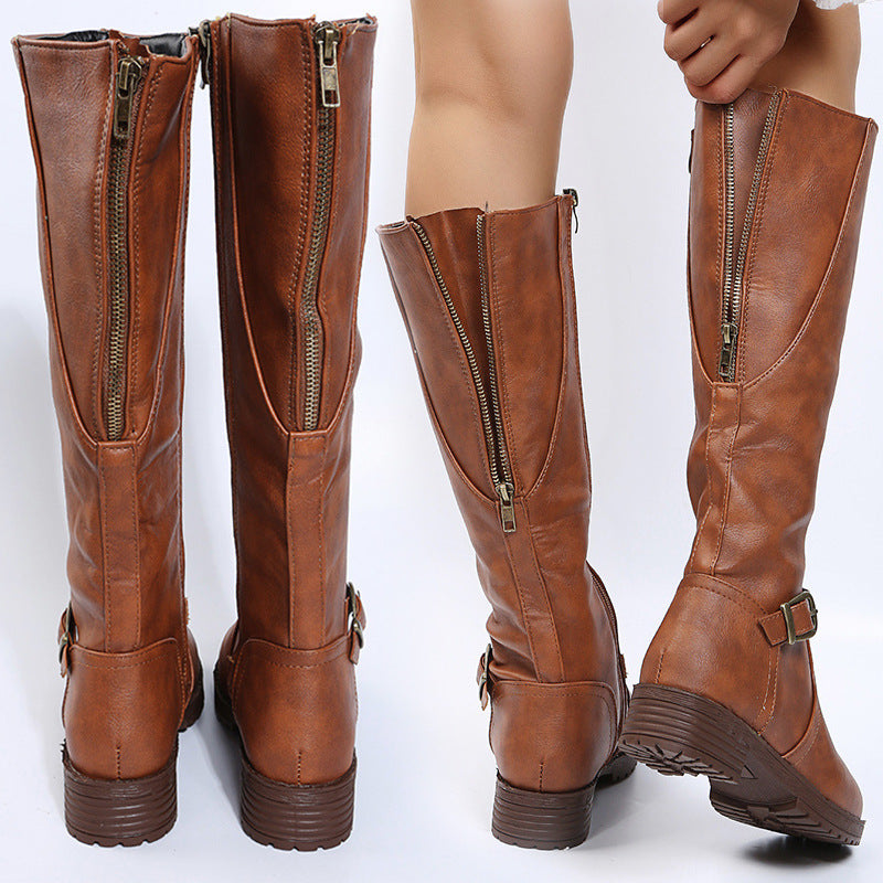 Evette – Stiefel mit flachem Absatz - LuroLondon