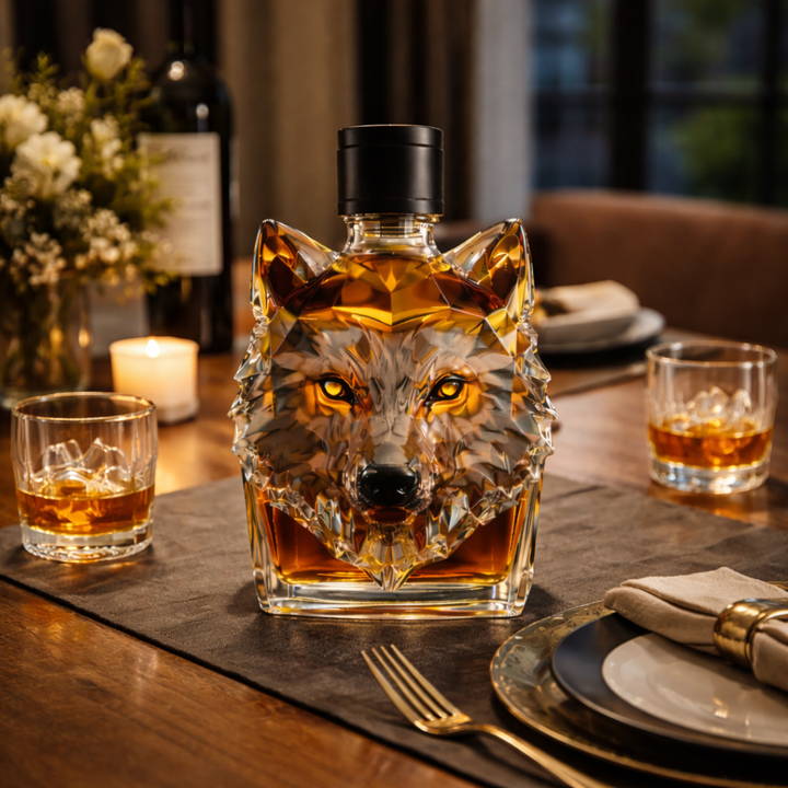 Veda Bremen Wolfs Edition whisky bottle, featuring a distinctive label design, on a plain background.