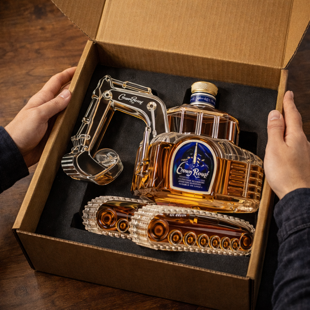 Veda Bremen Digger Edition whisky bottle with detailed label and amber liquid inside, displayed on a neutral background.