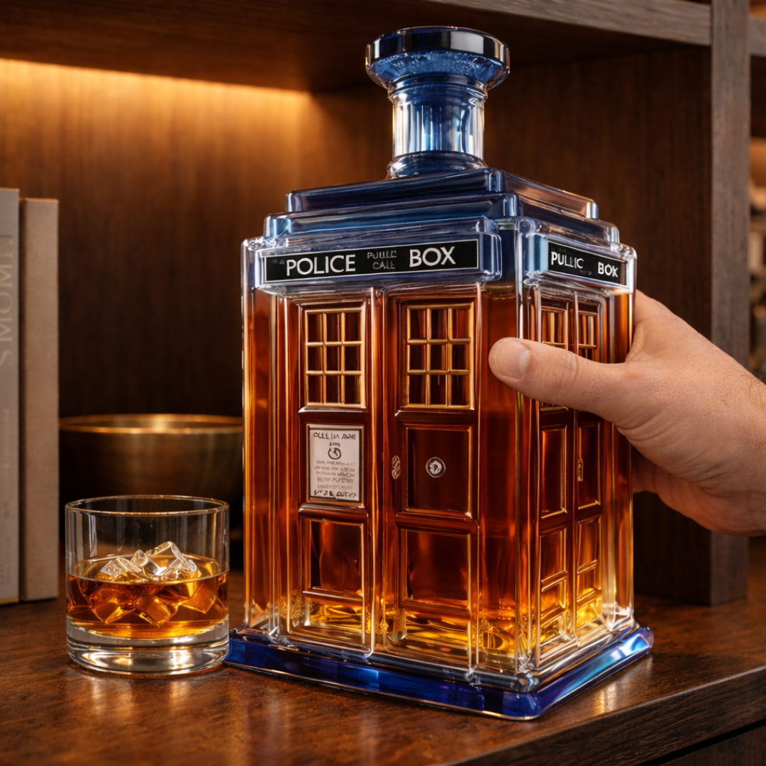 Veda Bremen Whisky Flasche - Team Edition, featuring a stylish label design on a clear glass bottle for collectible display