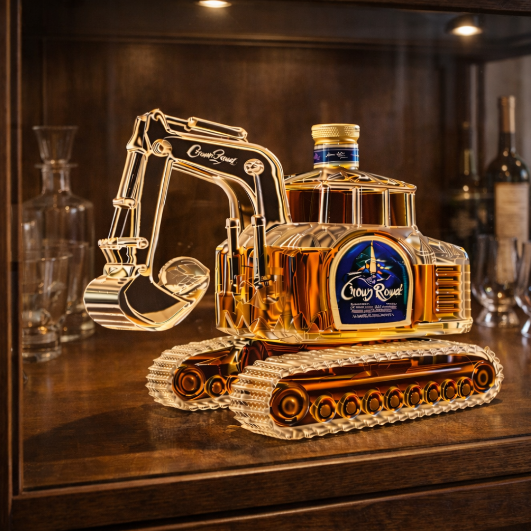 Veda Bremen Digger Edition whisky bottle with detailed label and clear glass showcasing amber-colored whisky.