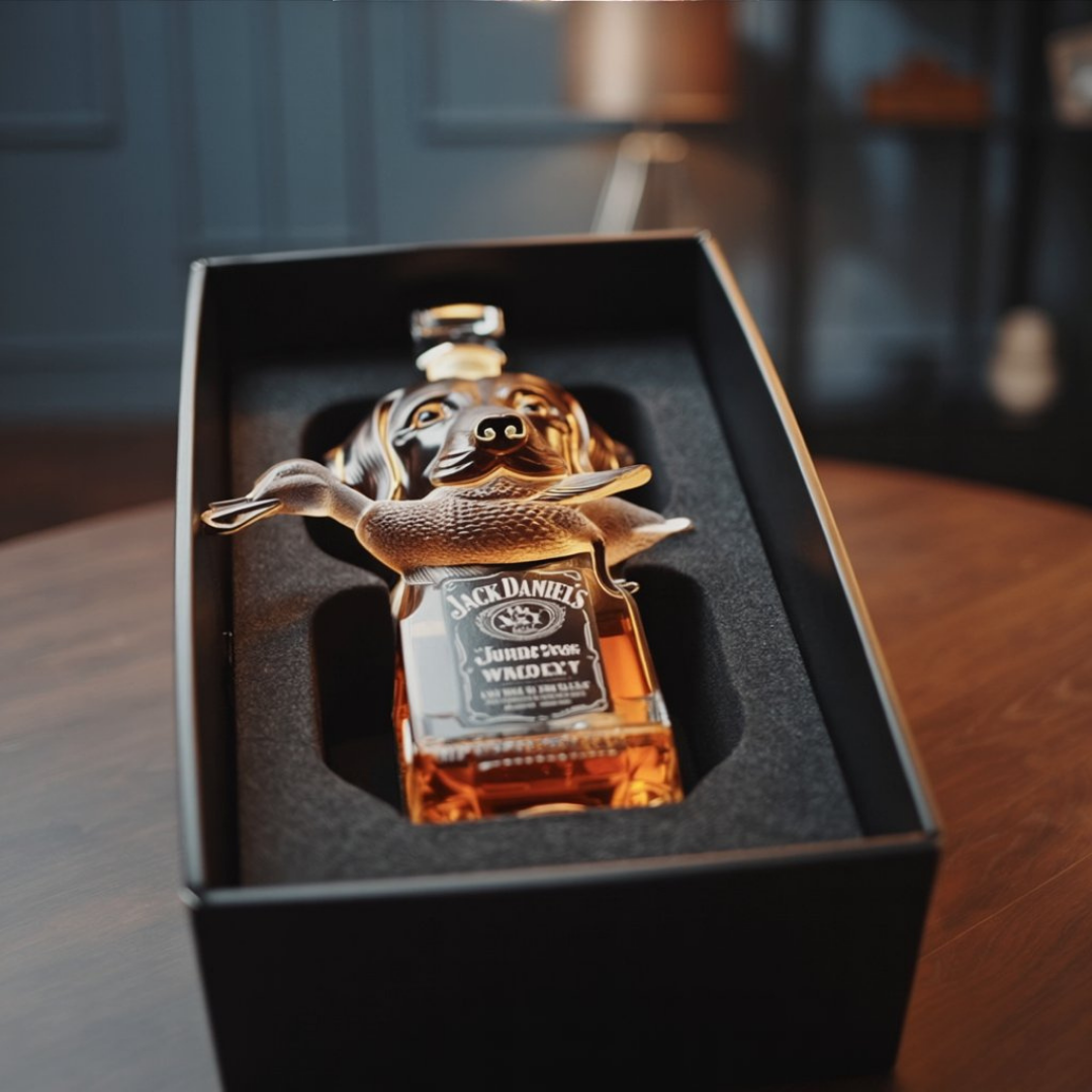Veda Bremen Villand Edition whisky bottle with elegant label and clear glass showcasing the golden amber liquid inside.