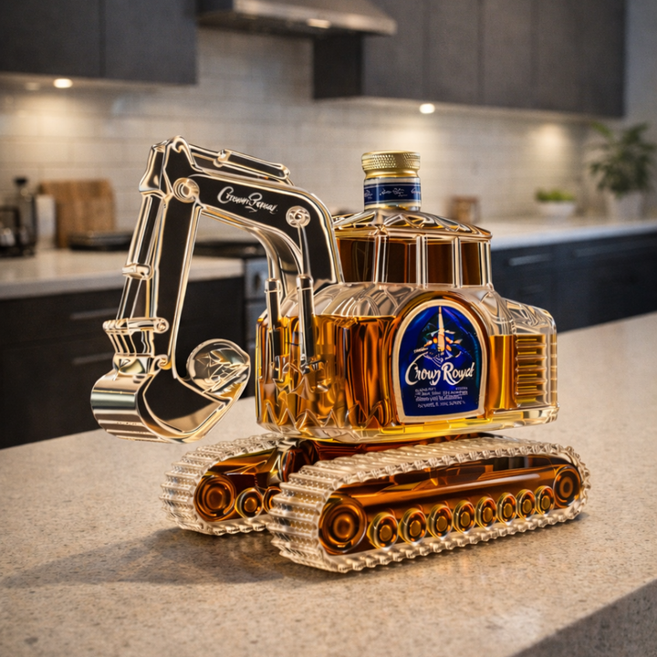 Veda Bremen Digger Edition whisky bottle with detailed label and amber liquid visible in a clear glass bottle.