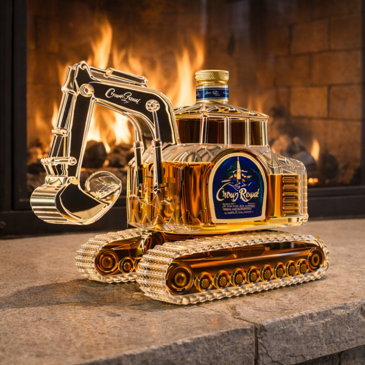 Veda Bremen Digger Edition whisky bottle with detailed label and amber liquid inside, standing upright.