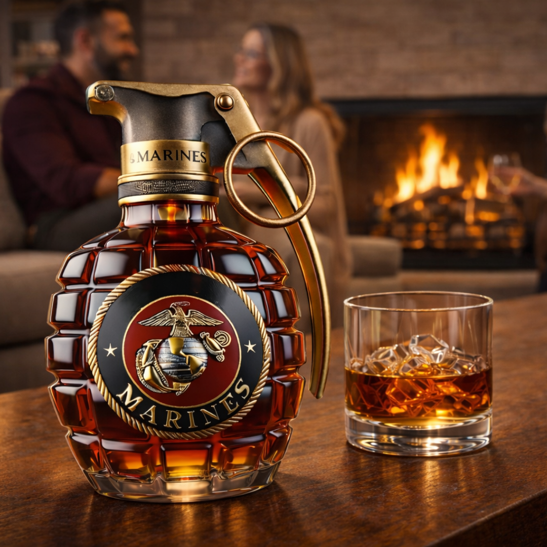 Veda Bremen Pomegranate Edition whisky bottle with elegant label and deep amber color on a white background.
