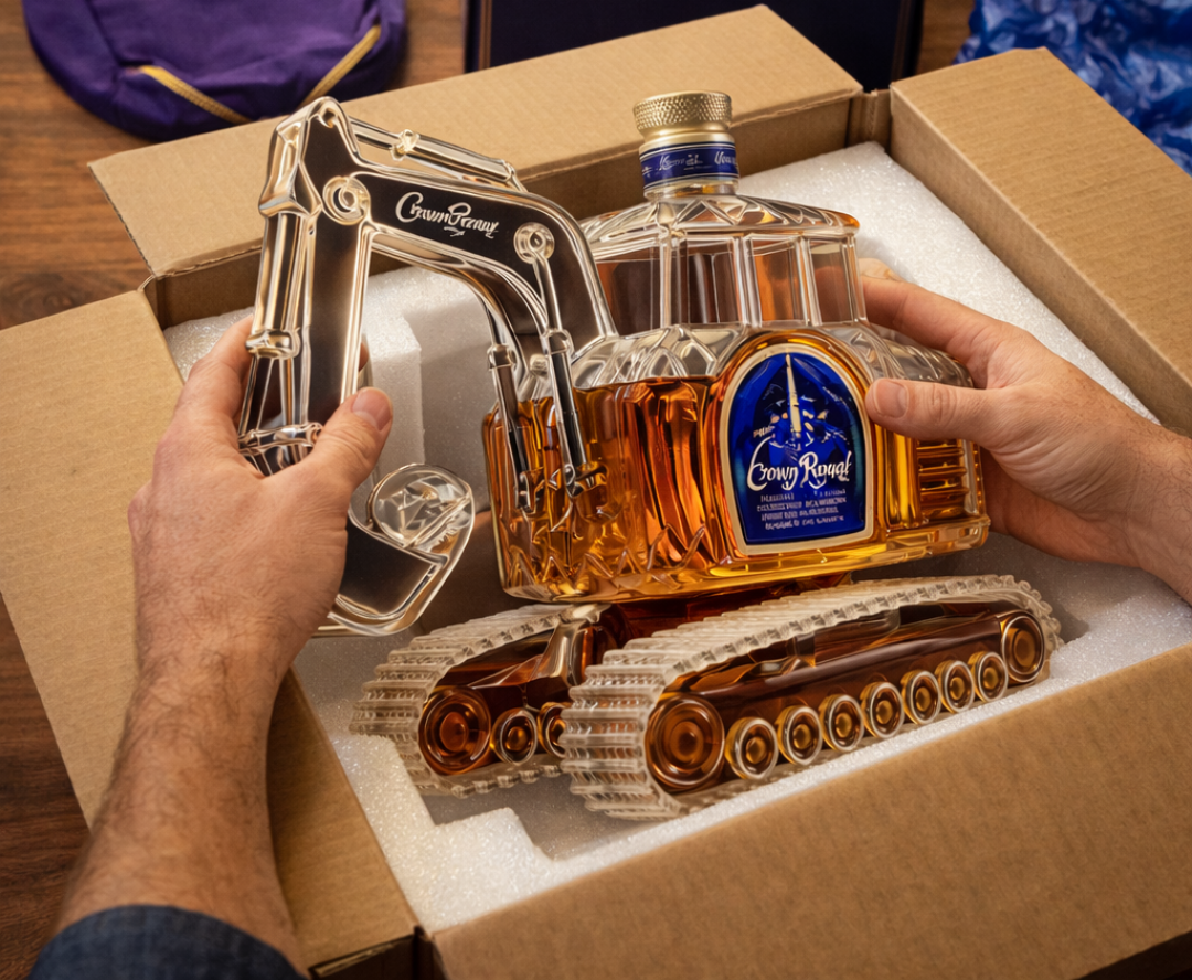Veda Bremen Digger Edition whisky bottle with detailed label and amber-colored liquid in a clear glass bottle