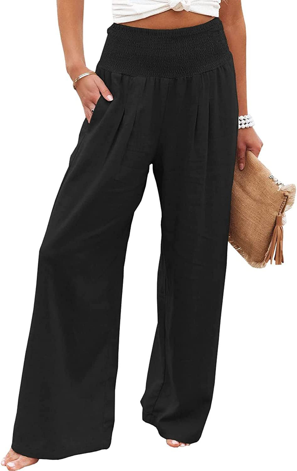 Black Romy Weithose pants by Veda Bremen, featuring a fitted high-waist design and sleek slim-leg silhouette.