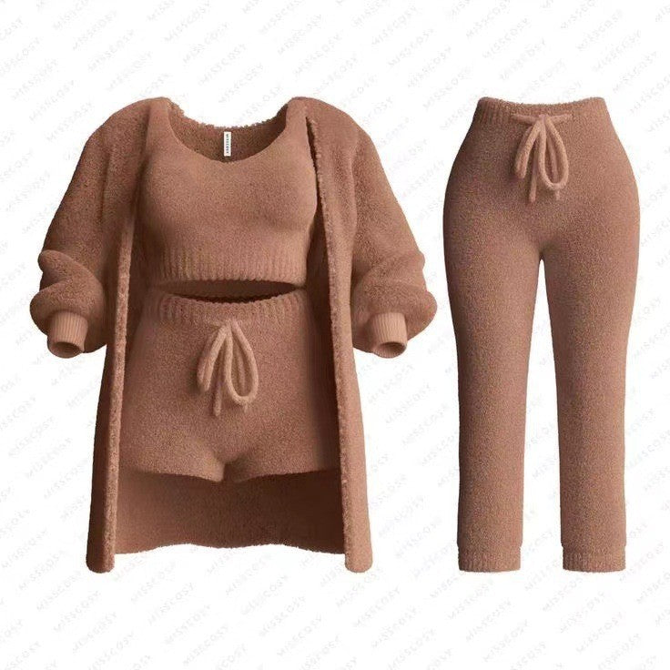 Brown Cozy Bear loungewear set from Lurolondon.co.uk, featuring a comfortable, casual fit for relaxing at home.