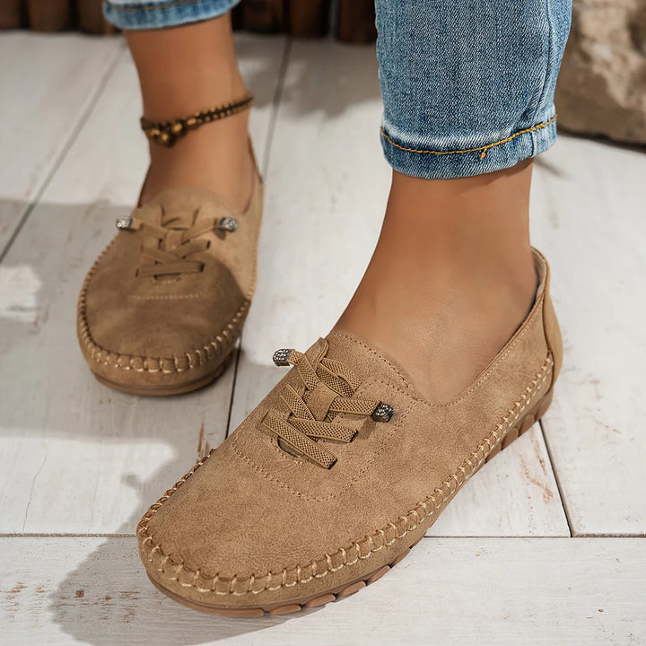 Veda Bremen Valerie camel slipper designed for sensitive feet with full support, soft interior and comfortable fit.