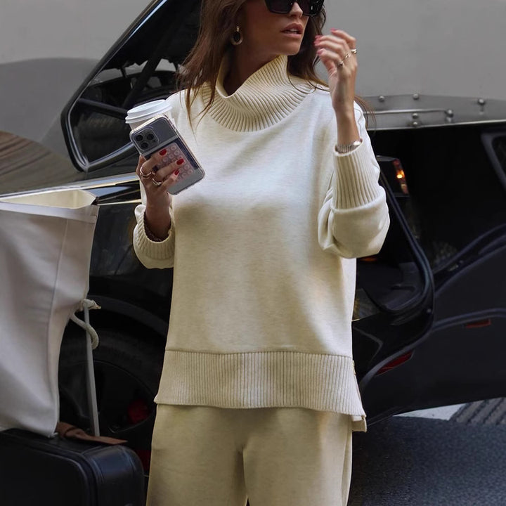 Selena Matching Loose Fit Set by Lurolondon featuring a floral grey pattern, comfortable relaxed-fit loungewear for women.