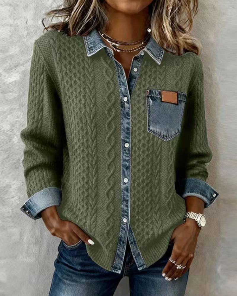 LuroLondon Tiffany knit top in green, featuring a fitted design and ribbed texture, displayed on a plain background.