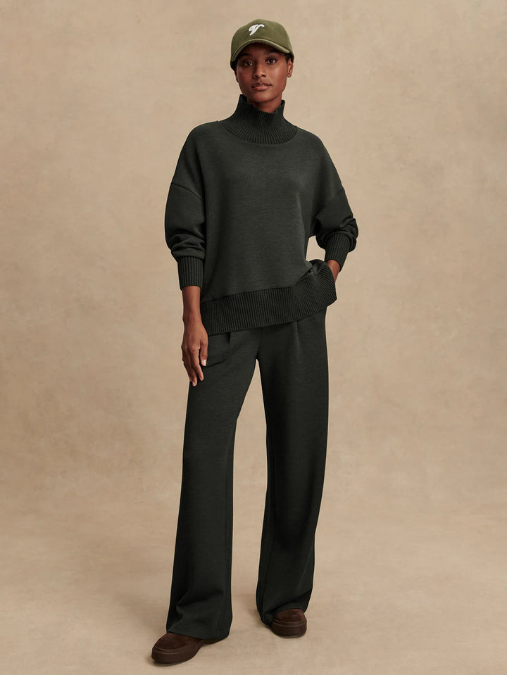 Green Selena matching loose fit set by Lurolondon.co.uk featuring comfortable, stylish loungewear for casual wear.