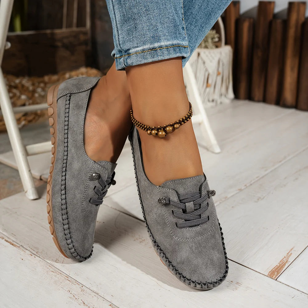 Grey Valerie slipper from Veda Bremen designed for sensitive feet with full arch support and cushioned comfort.