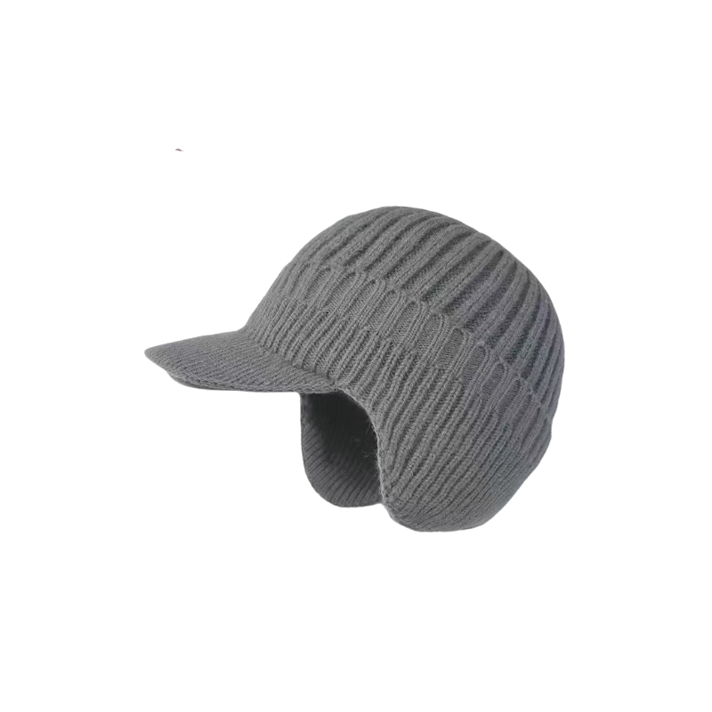 Grey Snuggler Winter Hat by Lurolondon.co.uk featuring a cozy, warm design suitable for cold weather.