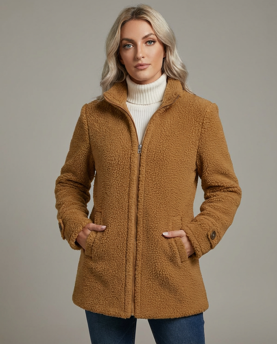 LuroLondon Annelies soft jacket in neutral fabric, displayed on a hanger with a clean background.