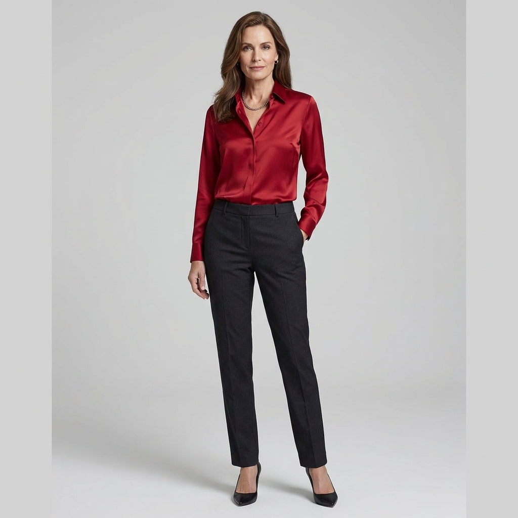 Veda Bremen Melly elegant white shirt with classic collar and button-down front, stylish and versatile for formal wear.
