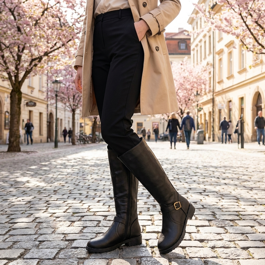 Evette – Stiefel mit flachem Absatz - LuroLondon