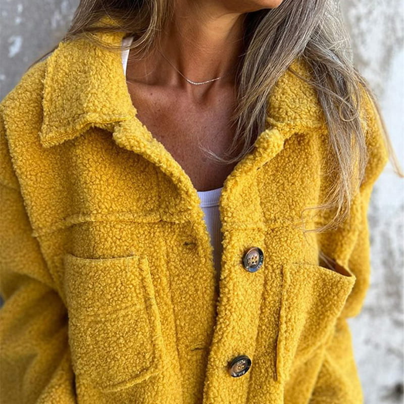 LuroLondon Mia stylish coat jacket featuring a tailored fit and classic design, shown in a neutral color.
