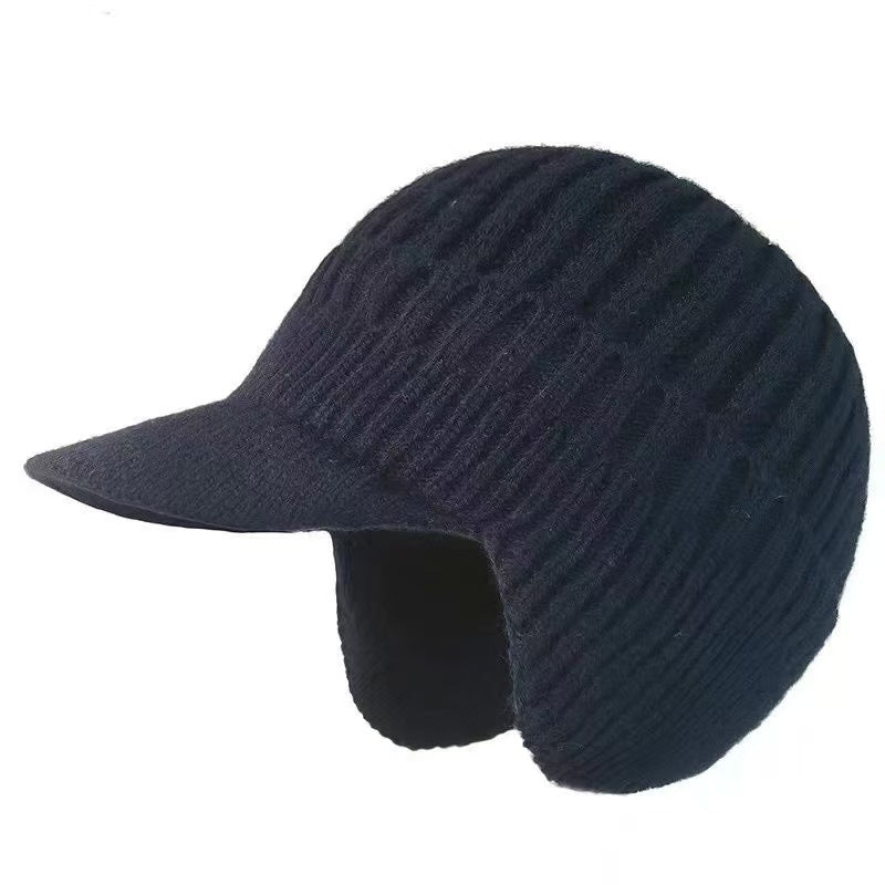 Navy Snuggler Winter Hat by Lurolondon.co.uk, cozy knit hat with a warm, snug fit for cold weather.