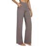 Veda Bremen Kara Stretch-Hose in brown fabric, showcasing the fitted stretch design and sleek style of the women&