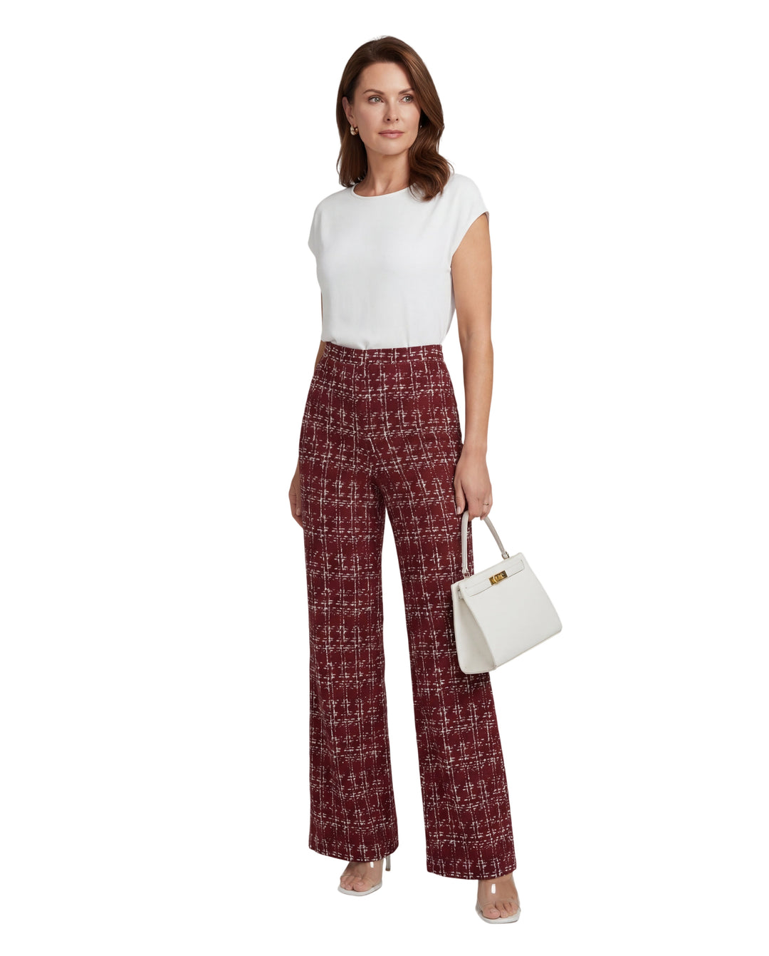 LuroLondon Casual Plaid Trousers shown in a relaxed fit with a classic plaid pattern and tailored waistband.