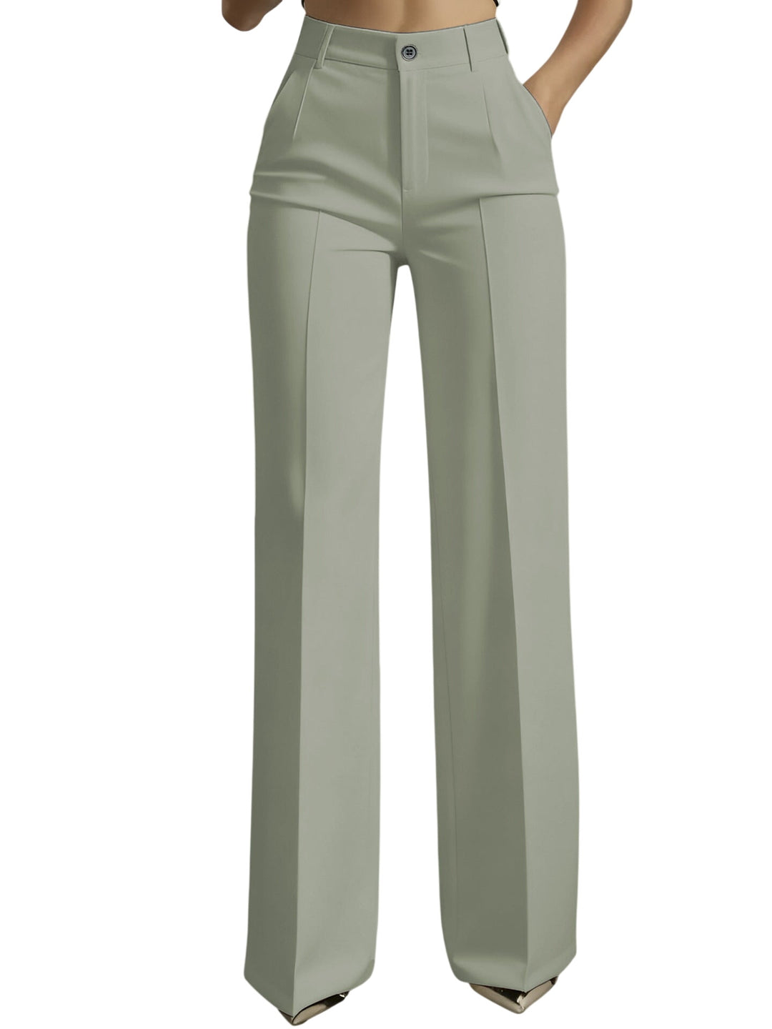 Light grey high-waisted women&