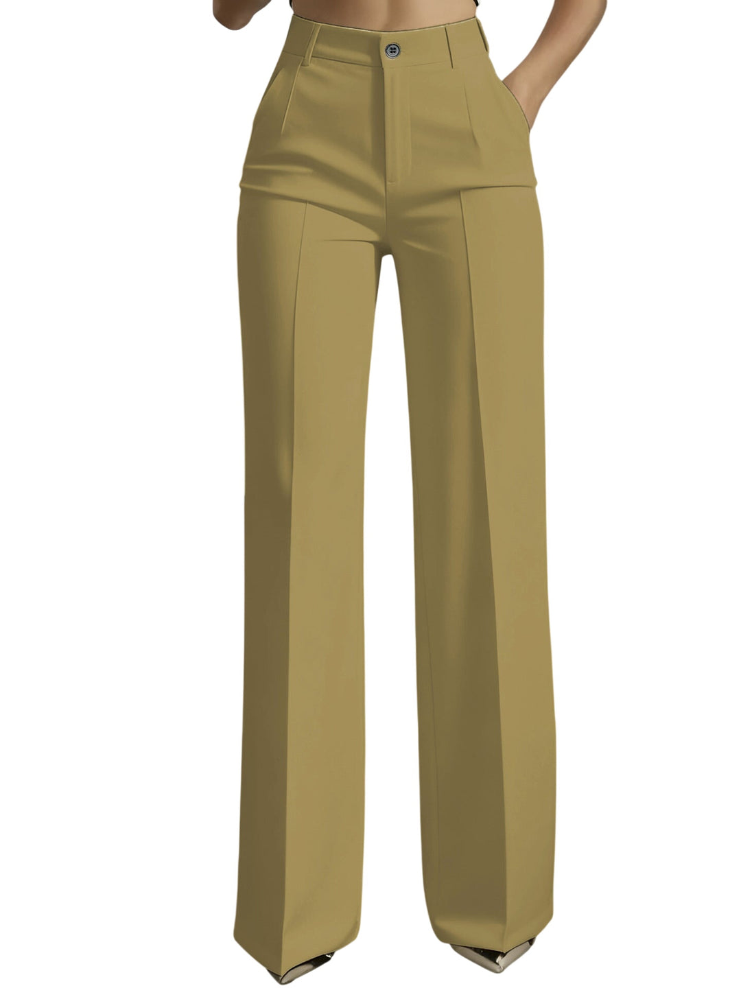 Khaki high-waisted women&