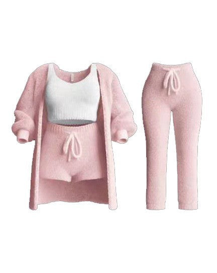 Pink Cozy Bear loungewear set from Lurolondon featuring a comfortable, soft fabric and relaxed fit for casual wear.