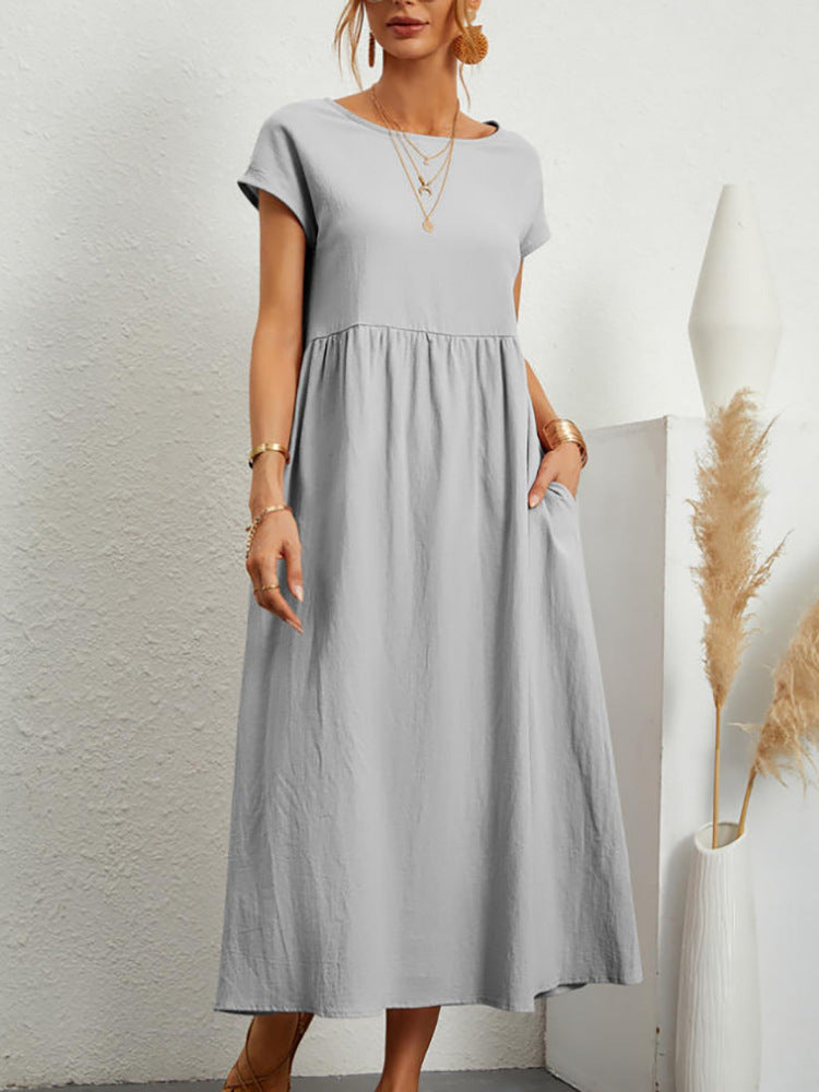 Silver Gabrielle midikleid by Veda Bremen featuring a flowing, elegant silhouette and soft fabric for sophisticated style.
