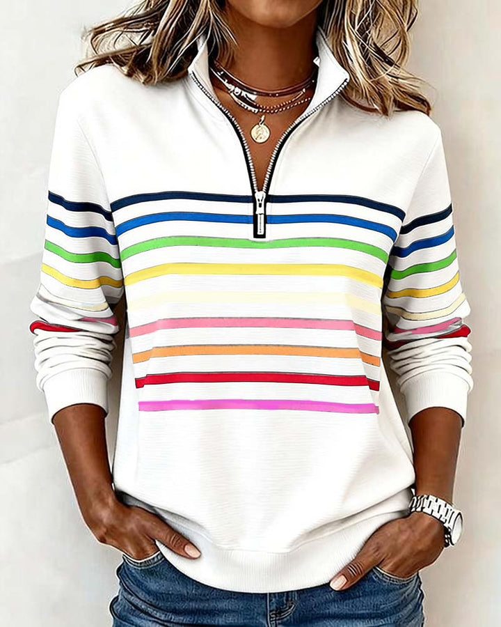 White Sandra casual sweater by Lurolondon.co.uk, featuring a cozy knit design and a relaxed fit.