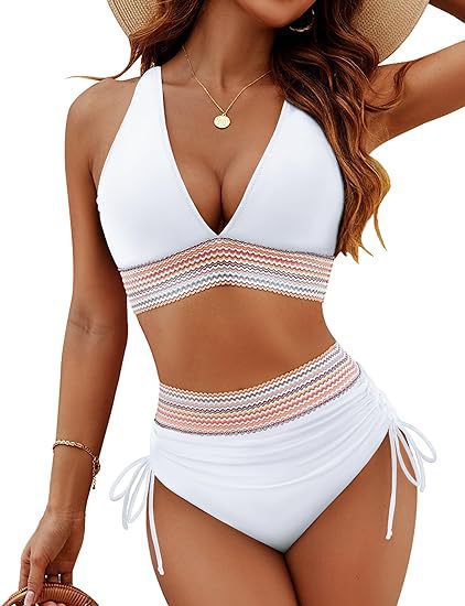 White Veda Bremen Elara bikini set with triangle top and matching bottoms, displayed on a neutral background
